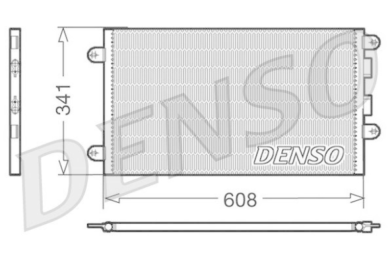 DENSO DCN01012 Kondensator A/C ALFA ROMEO 147 (937) 1.6 16V T.SPARK ECO (937AXA1A) (2001 - 2010)