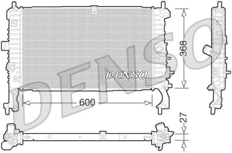 DENSO DRM20106 Kühler OPEL MERIVA 1.7 CDTI (2003 - 2010)