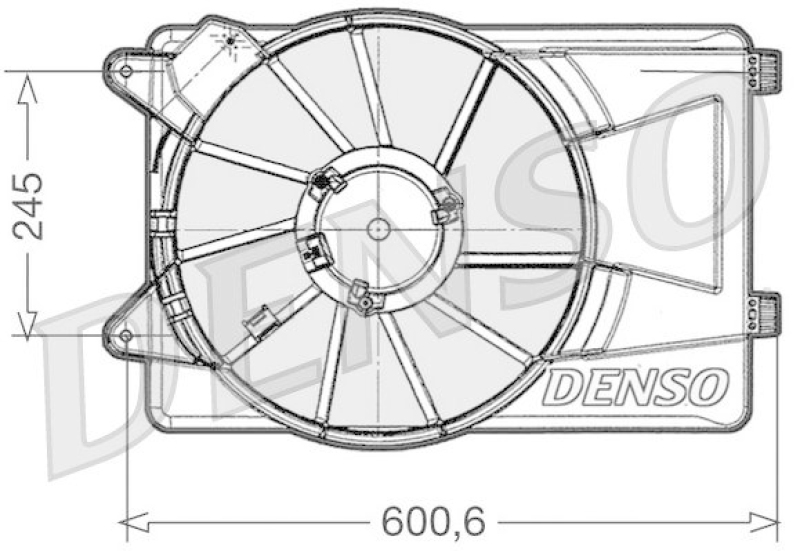 DENSO DER09305 Kühlerlüfter ALFA ROMEO MITO (955) 1.4 (2008 - )