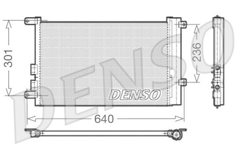 DENSO DCN01016 Kondensator A/C ALFA ROMEO 156 (932) 2.0 16V T.SPARK (932A2) (1997 - 2000)