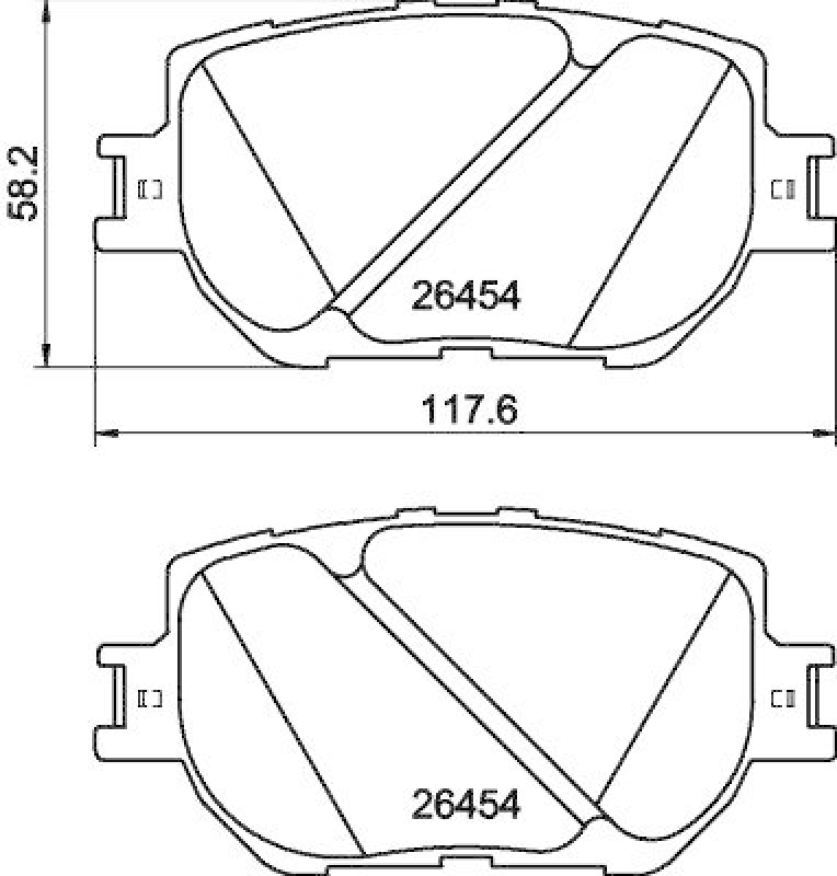 HELLA 8DB 355 041-221 Scheibenbremsbelagsatz