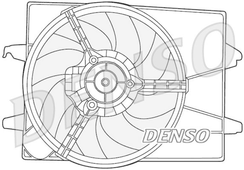 DENSO DER10003 Kühlerlüfter FORD FIESTA V (JH_, JD_) 1.4 TDCi (2001 - 2008)