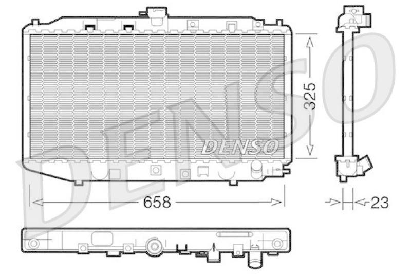 DENSO DRM40002 Kühler HONDA CRX II (ED, EE) 1.6 i 16V (ED9) (1987 - 1992)