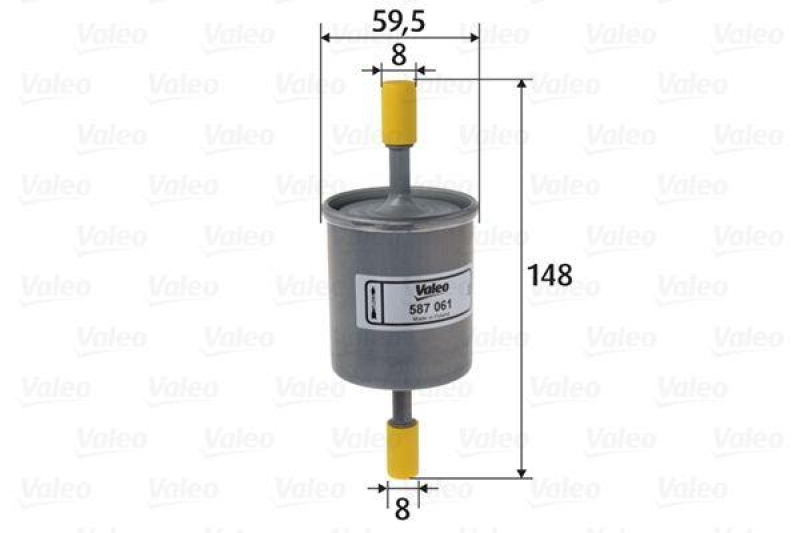 VALEO 587061 Kraftstofffilter, Benzin