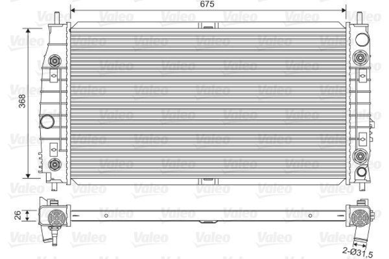 VALEO 701556 Motorkühler RENAULT R25 2.1 D