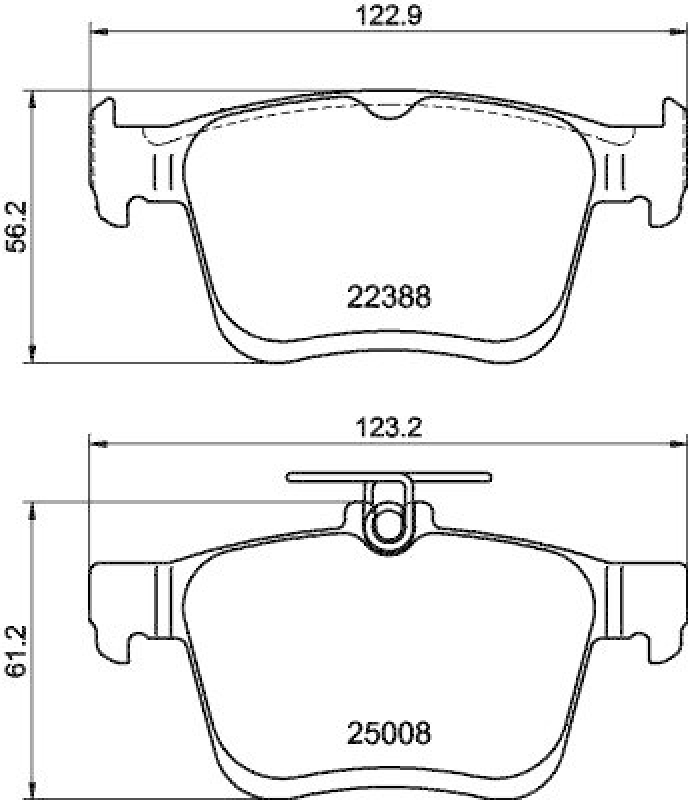 HELLA 8DB 355 042-651 Scheibenbremsbelagsatz