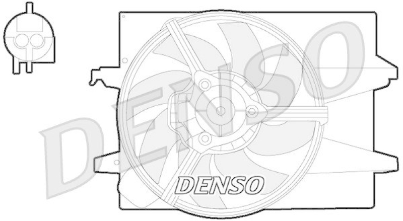 DENSO DER10004 Kühlerlüfter FORD FIESTA V (JH_, JD_) 1.3 (2001 - 2008)