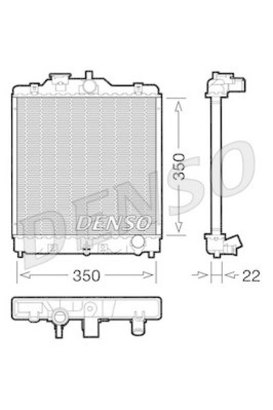 DENSO DRM40003 Kühler HONDA CIVIC VI Hatchback (EJ, EK) 1.4 i (EJ9) (1995 - 2001)