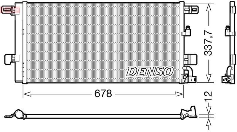 DENSO DCN02001 Kondensator A/C AUDI A4 Avant (8W5, 8WD, B9) (15-19)