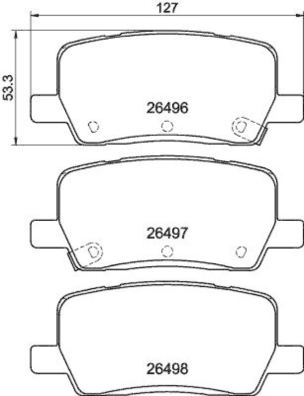 HELLA 8DB 355 042-701 Scheibenbremsbelagsatz