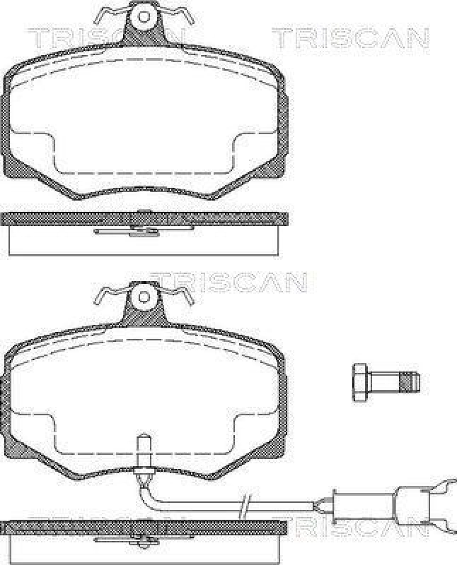 TRISCAN 8110 10015 Bremsbelag Vorne für Jaguar