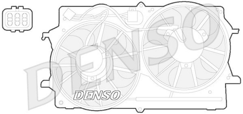 DENSO DER10007 Kühlerlüfter FORD FOCUS (DAW, DBW) 1.6 16V (1998 - 2004)