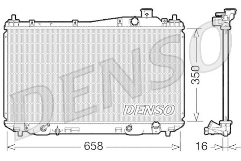 DENSO DRM40008 Kühler HONDA CIVIC VII Coupe (EM2) 1.7 i (2001 - 2005)