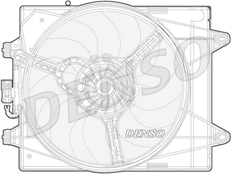 DENSO DER13004 Kühlerlüfter LANCIA YPSILON 2011 0.9 TB-1.3 M.jet NO CLIMA