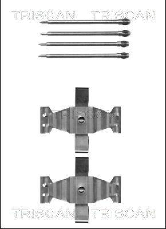 TRISCAN 8105 231593 Montagesatz, Scheibenbremsbelag für Mercedes