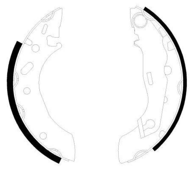 HELLA 8DB 355 001-731 Bremsbackensatz