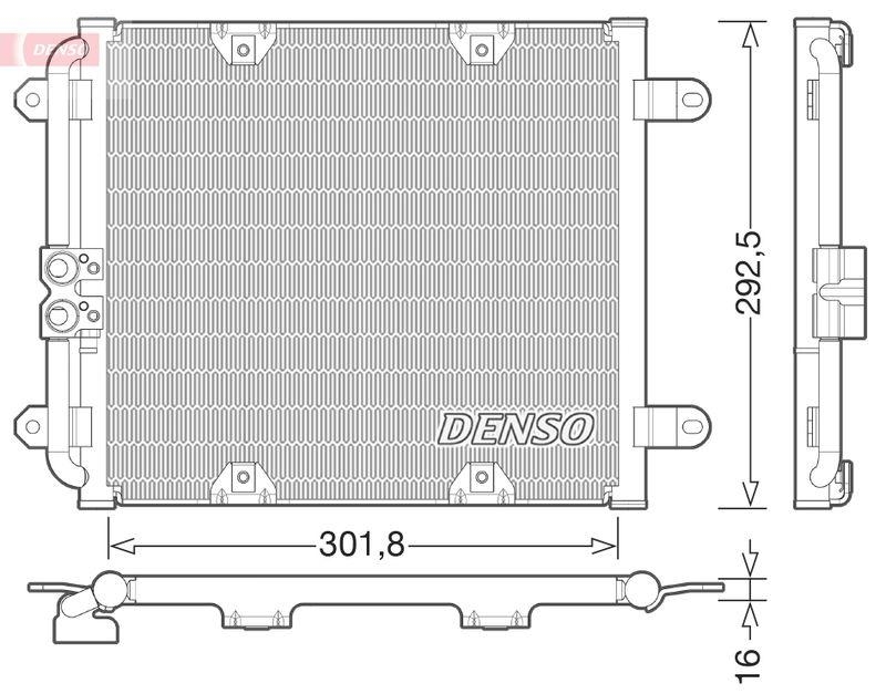 DENSO DCN02028 Kondensator AUDI R8 (422, 423) 4.2 FSI quattro (07-10)