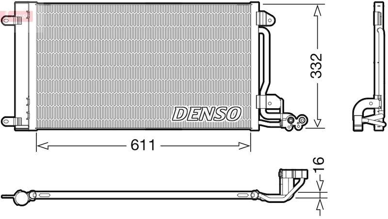 DENSO DCN02034 Kondensator VW POLO (6R1, 6C1) 1.2 (09- )