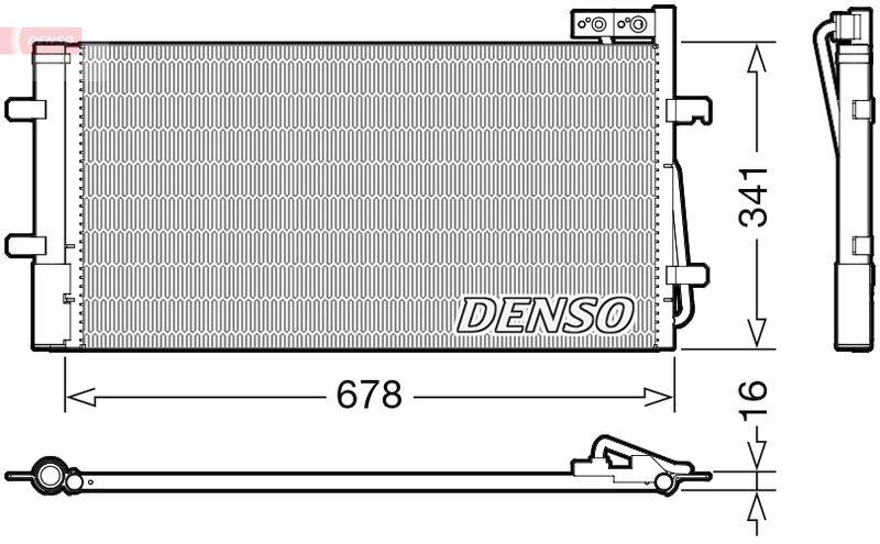 DENSO DCN02035 Kondensator AUDI Q3 (8UB, 8UG) 1.4 TSI (13- )