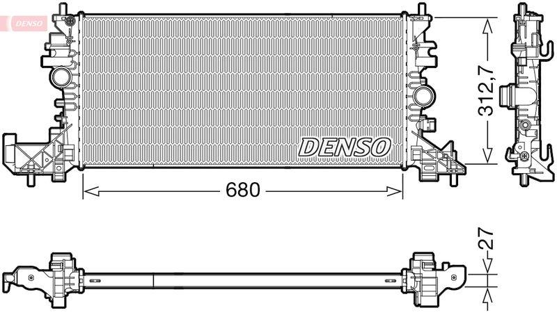 DENSO DRM20118 Kühler OPEL ASTRA K Sports Tourer (B16) 1.6 CDTI 1.6 (01-)