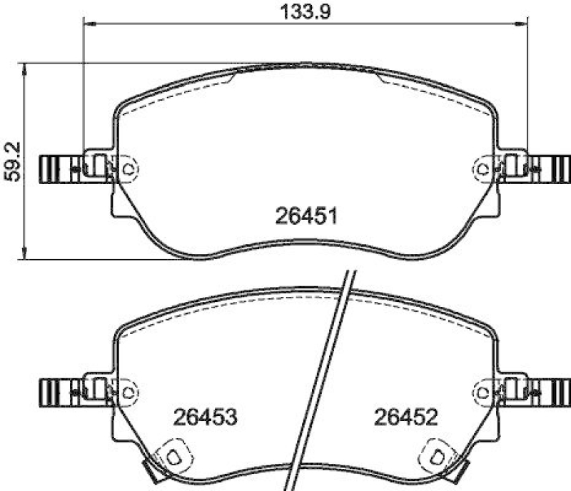 HELLA 8DB 355 043-861 Scheibenbremsbelagsatz