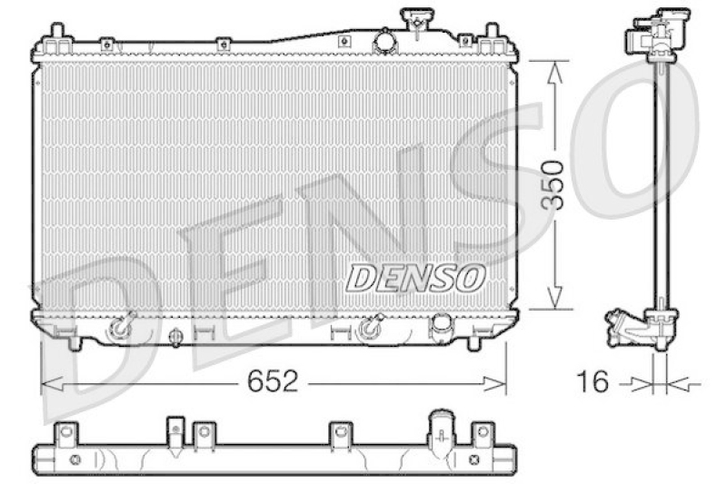 DENSO DRM40019 Kühler HONDA CIVIC VII Hatchback (EU, EP, EV) 1.4 iS (EP1) (2001 - 2005)