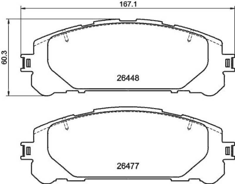 HELLA 8DB 355 043-871 Scheibenbremsbelagsatz