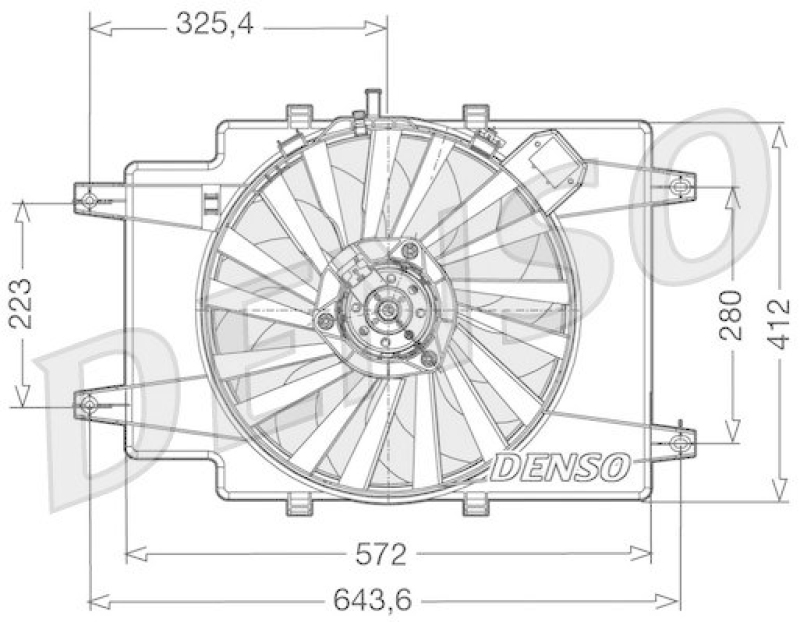 DENSO DER01007 Kühlerlüfter ALFA ROMEO 147 (937) 2.0 16V T.SPARK (937AXC1_) (2001 - 2010)