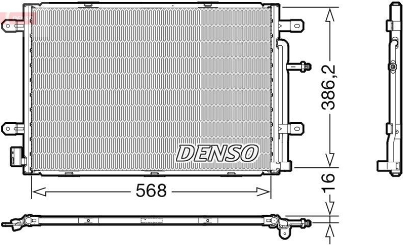 DENSO DCN02039 Kondensator AUDI A4 Avant (8K5, B8) 3.0 TDI quattro (08-12)