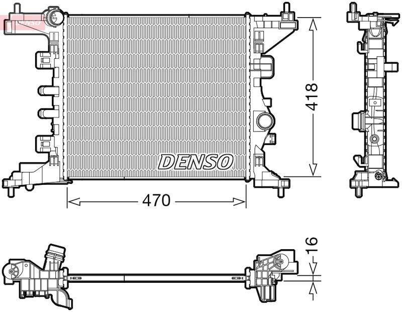 DENSO DRM20121 Kühler OPEL MERIVA B MPV (S10) 1.4 (10-17)