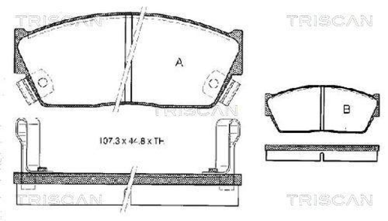 TRISCAN 8110 10080 Bremsbelag Vorne f&uuml;r Honda