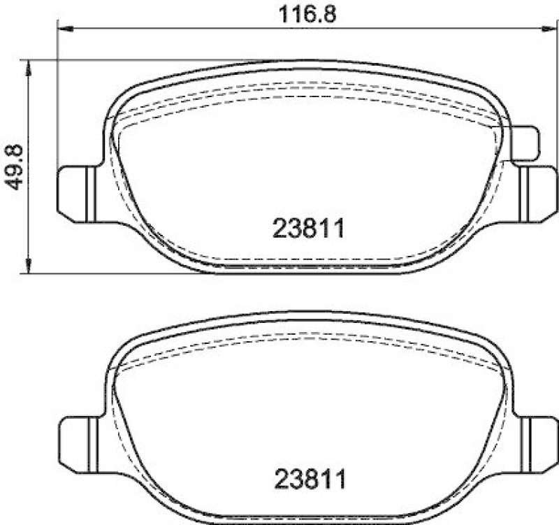 HELLA 8DB 355 043-931 Scheibenbremsbelagsatz