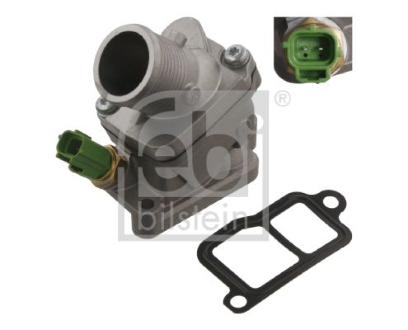 FEBI BILSTEIN 34850 Thermostat mit Gehäuse, Dichtung und Temperatursensor für VOLVO