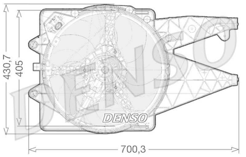 DENSO DER01020 Kühlerlüfter ALFA ROMEO MITO (955) 1.4 TB (2008 - )