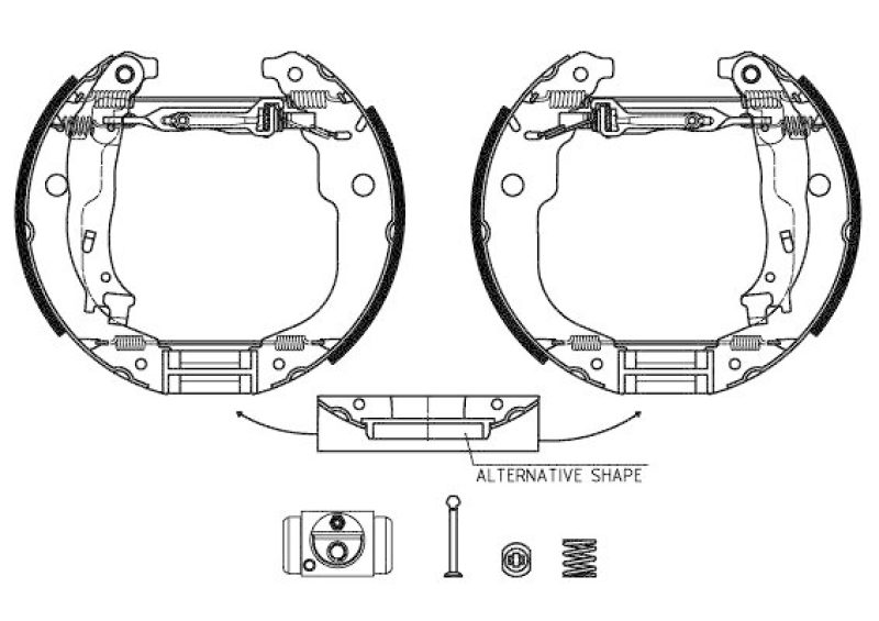 HELLA 8DB 355 022-951 Bremsbackensatz R1346