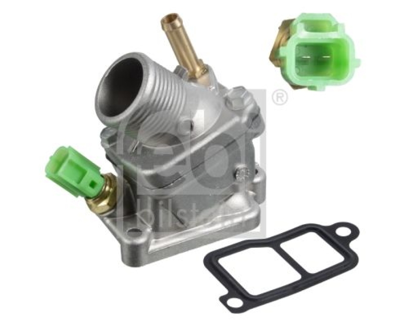 FEBI BILSTEIN 34851 Thermostat mit Gehäuse, Dichtung und Temperatursensor für VOLVO