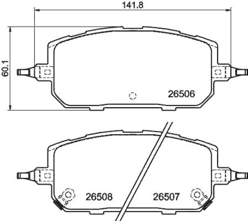 HELLA 8DB 355 044-221 Scheibenbremsbelagsatz