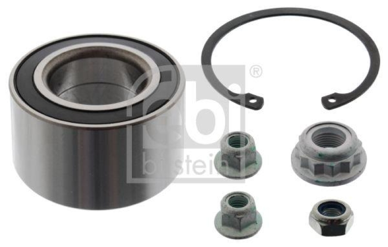 FEBI BILSTEIN 14250 Radlagersatz mit Achsmutter, Muttern und Sicherungsring für VW-Audi