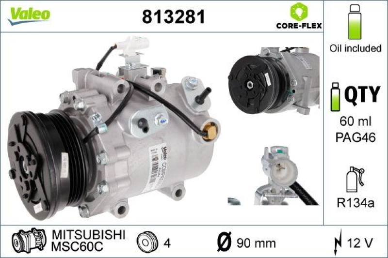 VALEO 813281 Kompressor SUZUKI SX4