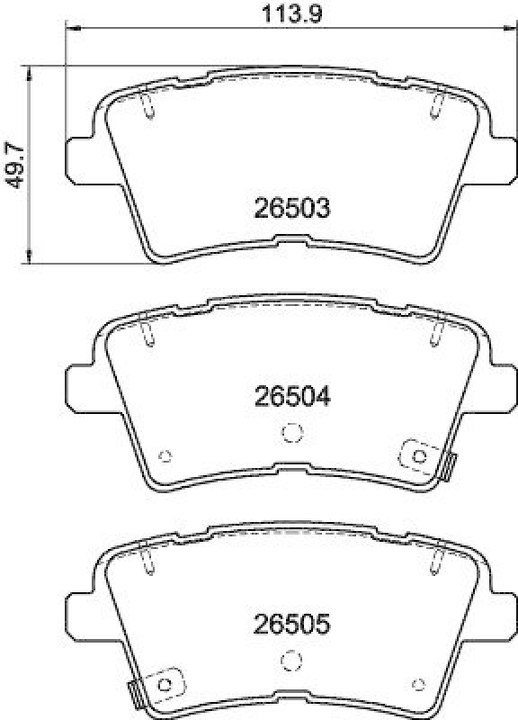 HELLA 8DB 355 044-231 Scheibenbremsbelagsatz