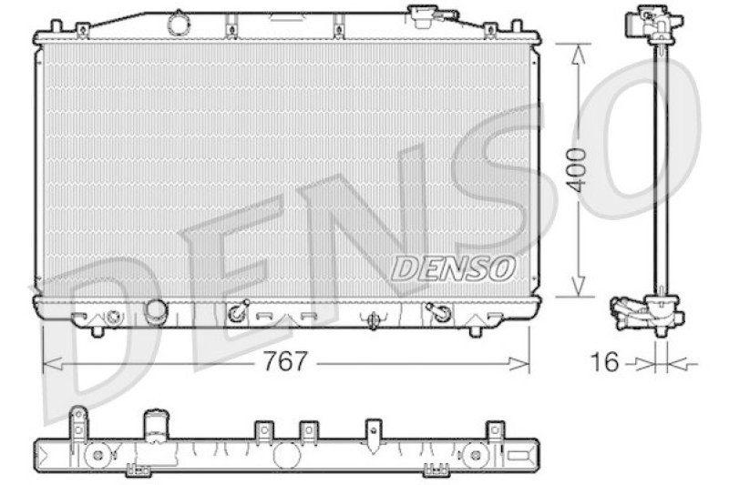 DENSO DRM40025 Kühler HONDA ACCORD VIII (CU) 2.4 i (2008 - )