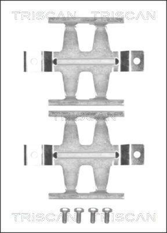 TRISCAN 8105 231606 Montagesatz, Scheibenbremsbelag für Mercedes