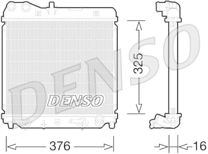 DENSO DRM40026 Kühler HONDA JAZZ II (GD) 1.3 (2002 - 2008)