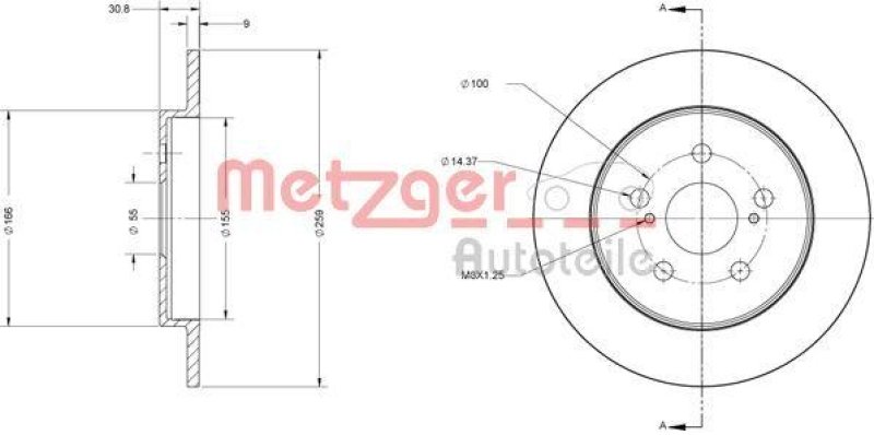 METZGER 6110617 Bremsscheibe Lack/Ks f&uuml;r SUZUKI HA