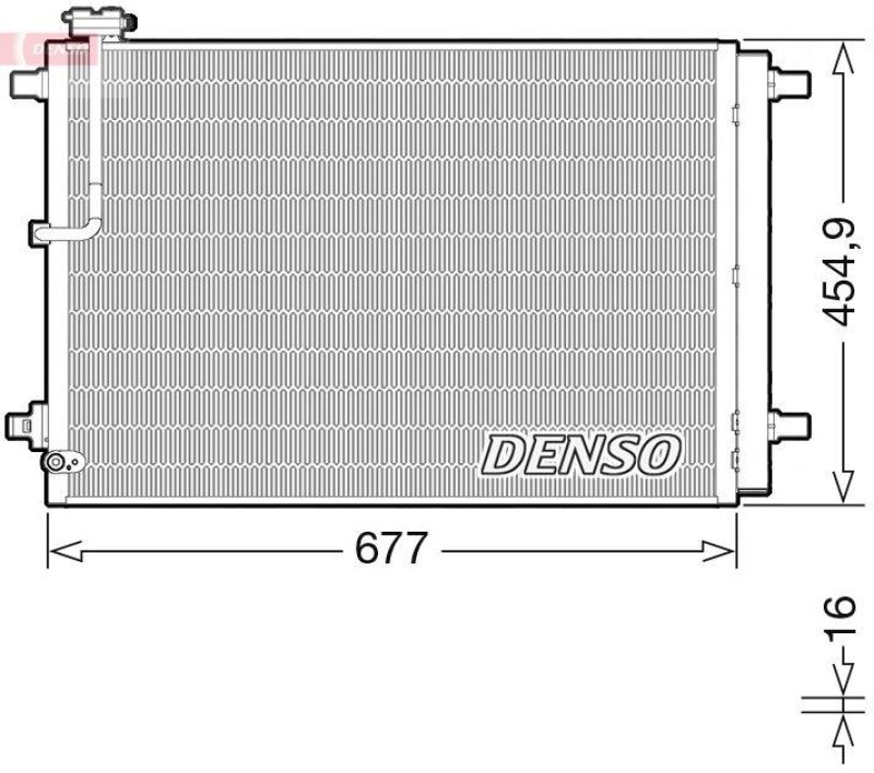 DENSO DCN02046 Kondensator A/C AUDI A8 D4 (4H2, 4H8, 4HC, 4HL) 4.2 TDI quattro (13-18)