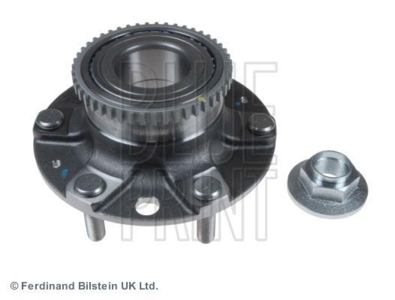 BLUE PRINT ADG08253 Radlagersatz mit Radnabe, ABS-Impulsring und Achsmutter für HYUNDAI