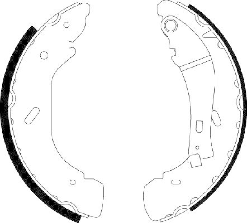 HELLA 8DB 355 001-961 Bremsbackensatz für FORD/LDV