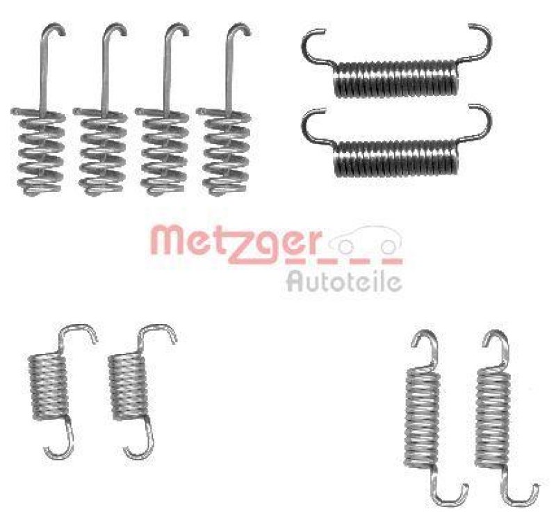 METZGER 105-0004 Zubehörsatz, Feststellbremsbacken für MB/VW