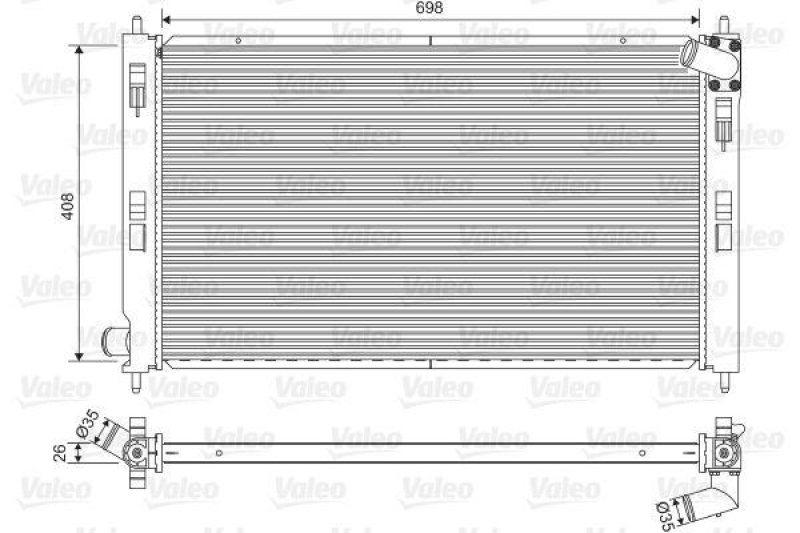 VALEO 701577 Motorkuhl.MITSUBISHI OUTLANDER2 2.0 DI-D