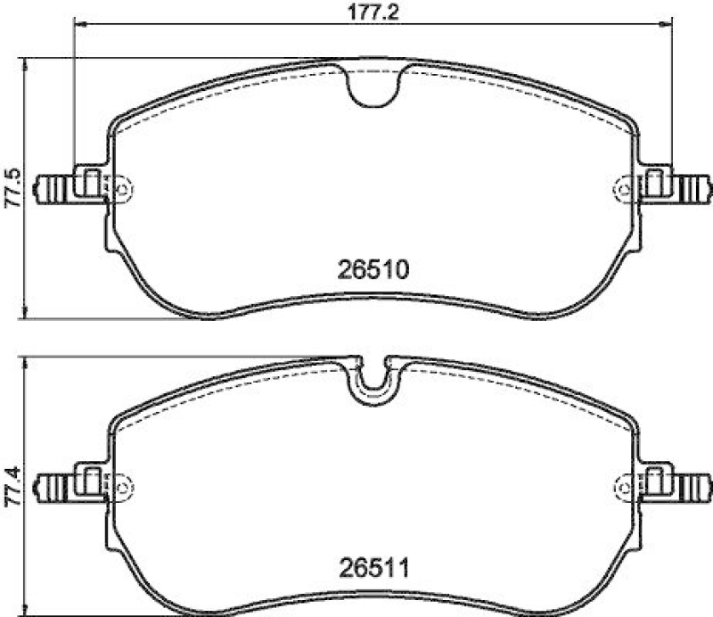 HELLA 8DB 355 044-251 Scheibenbremsbelagsatz